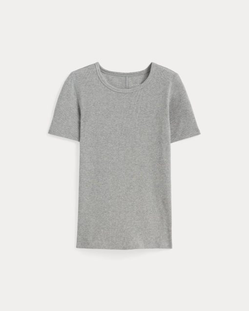 Alternative view of The Luxe Rib Crew | Heathered Grey