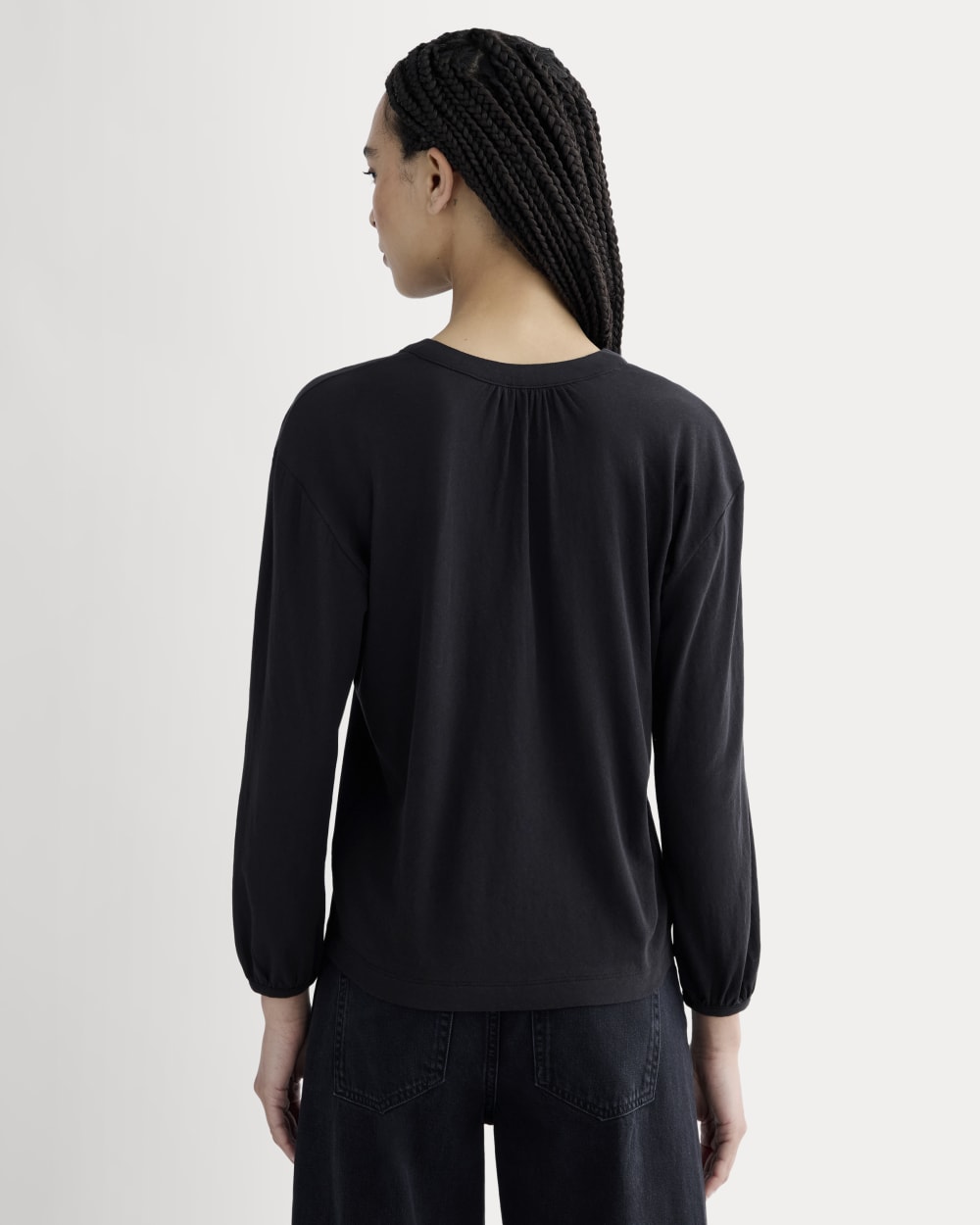 The Air V-Neck Henley | Black - Image 5