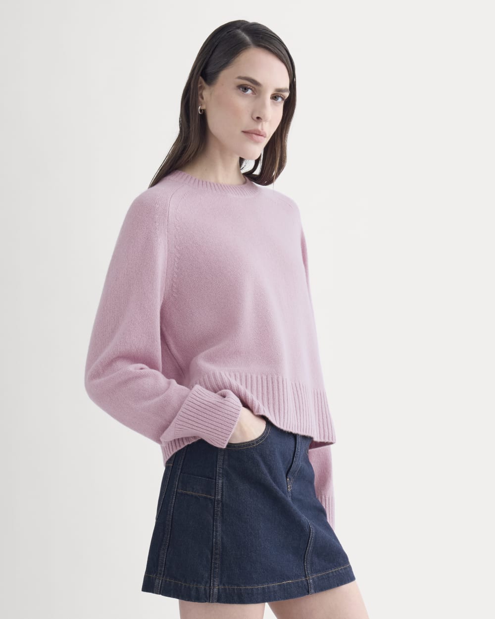 The Boxy Crew in Cashmere | Lilac Crush - Image 4