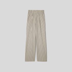 Alternative view of The Draper Pleated Pant in Buttersmooth | Ombre Stripe | 32 Inseam