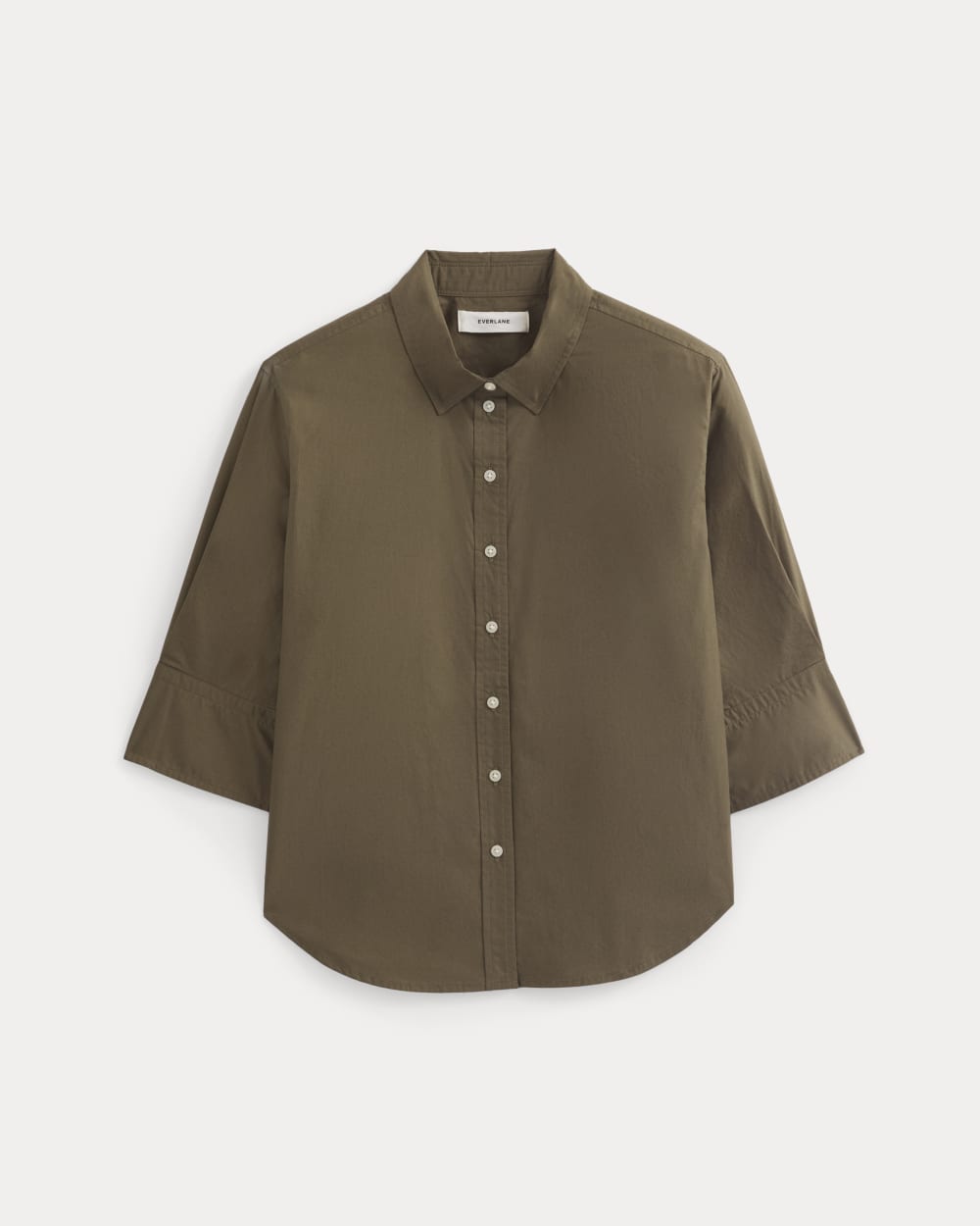 Cuff Detail Shirt in Lightweight Cotton | Beech - Image 2