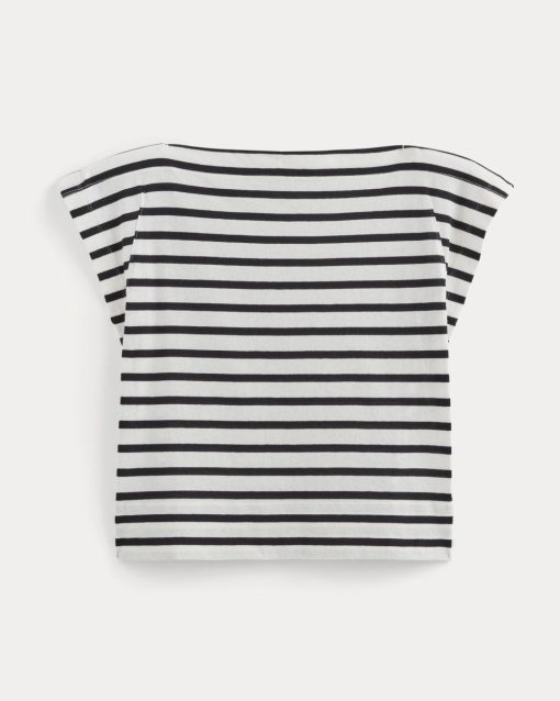 Alternative view of The Oversized Muscle Tee | Bone / Black