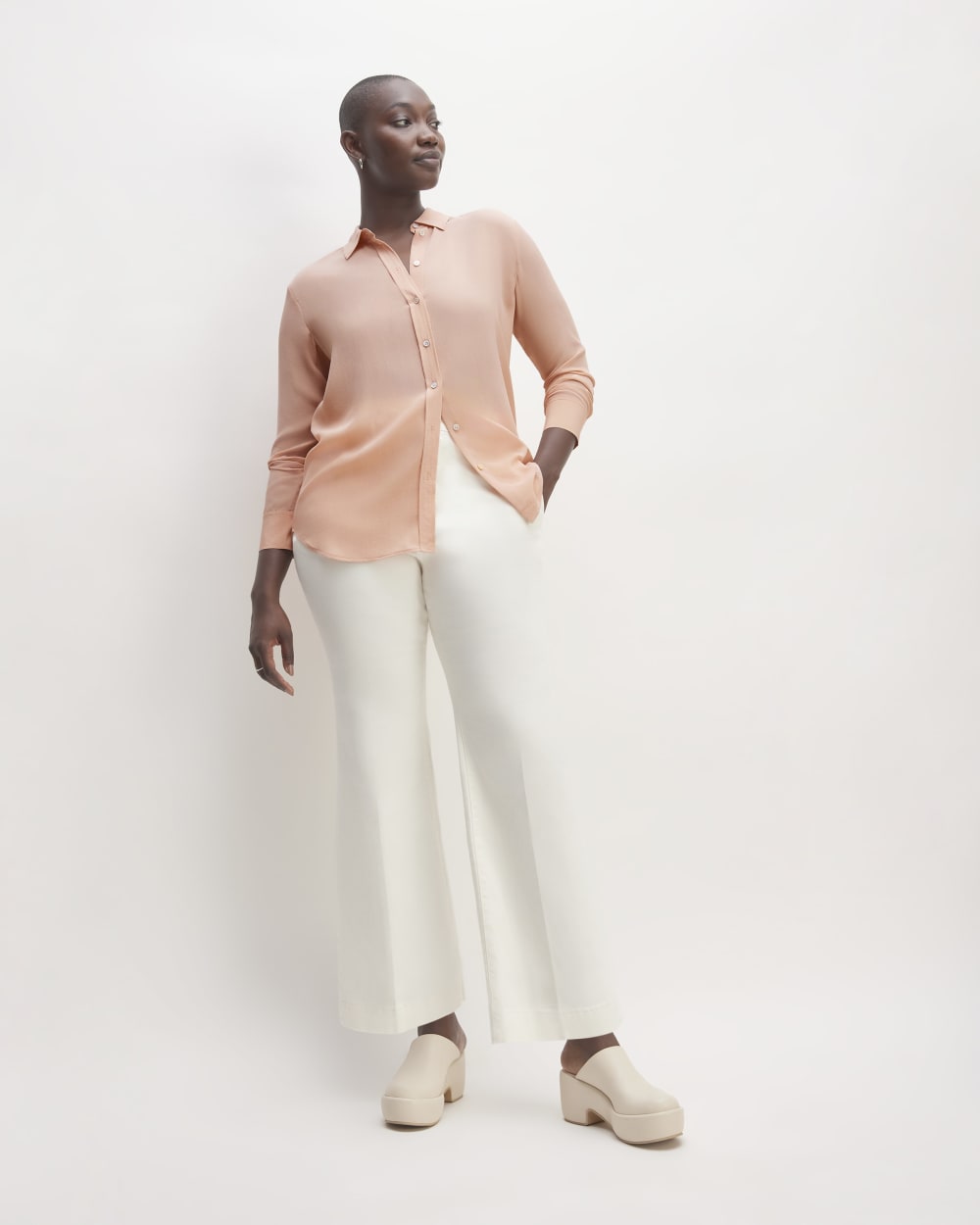 The Must-Have Shirt in Washable Silk | Blush Pink - Image 3