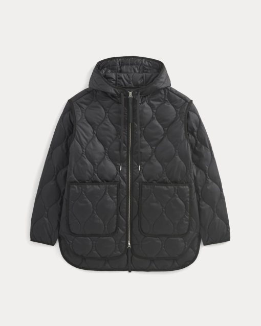 Alternative view of ReNew Quilted Hooded Liner | Black