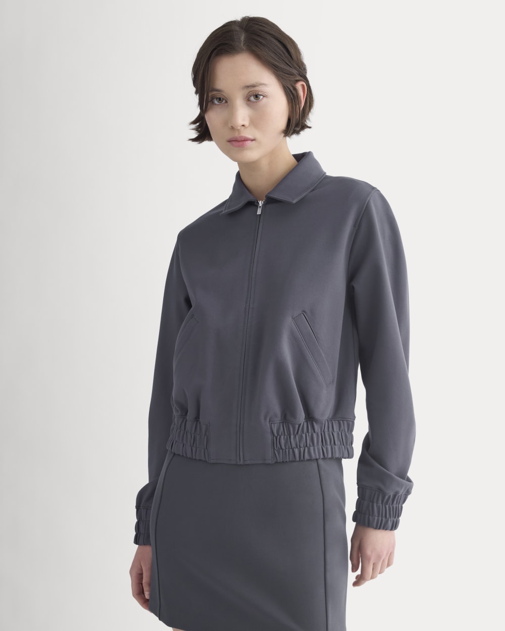 Ponte Aviator Jacket | Graphite