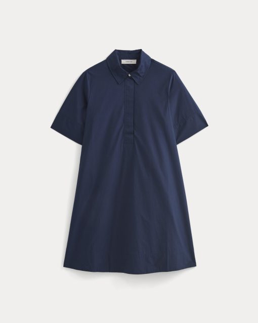 Alternative view of Popover Mini Shirtrdress in Ultrasoft Cotton | Navy