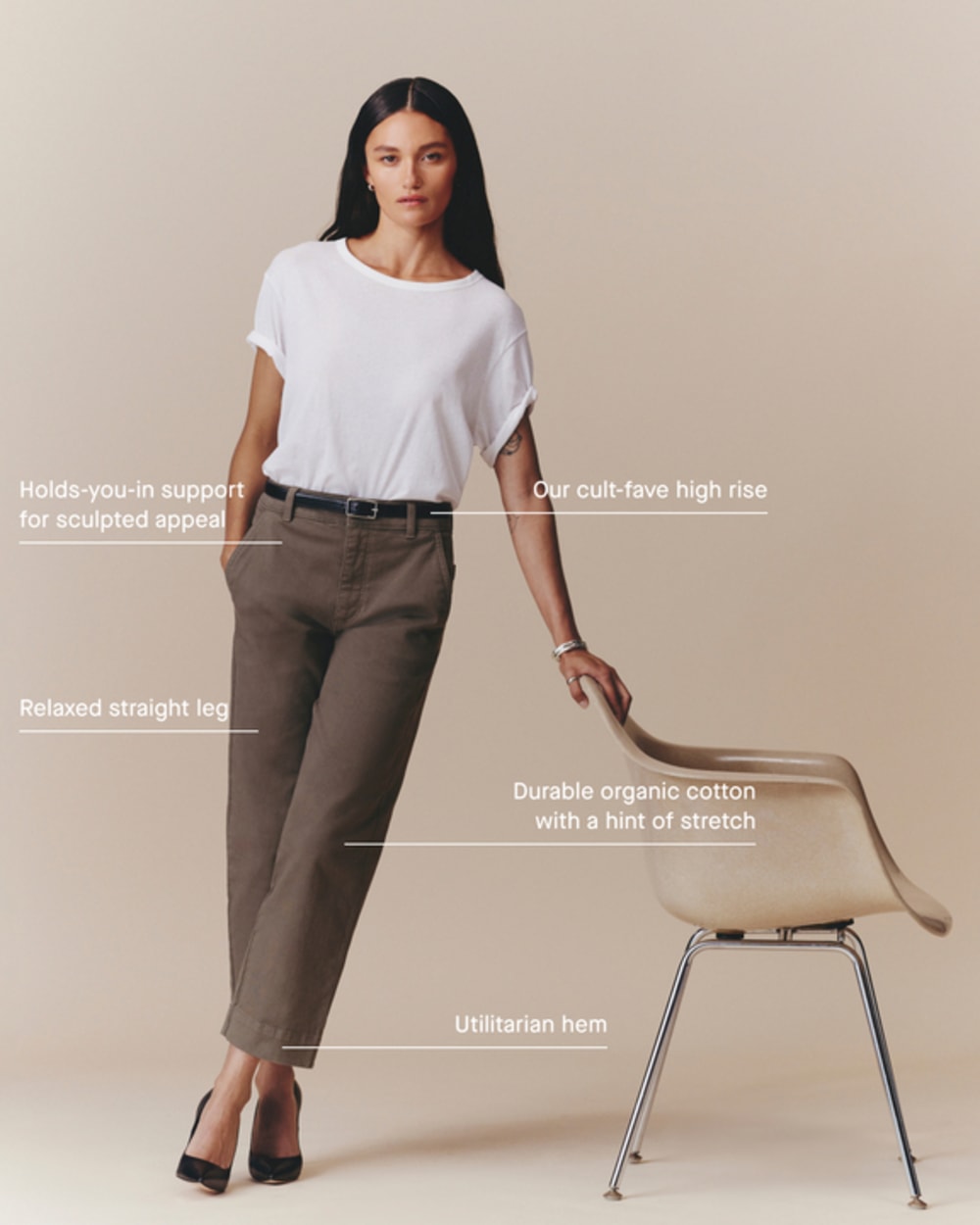 The Utility Straight-Leg Pant | Black | 26.5 Inseam - Image 4
