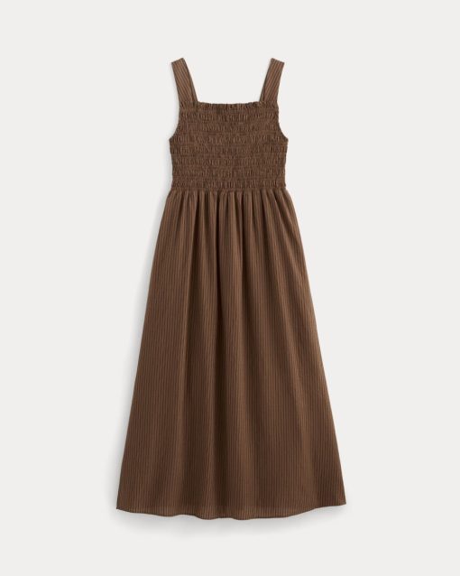 Alternative view of The Gauze Smock Dress | Carob Brown / Black