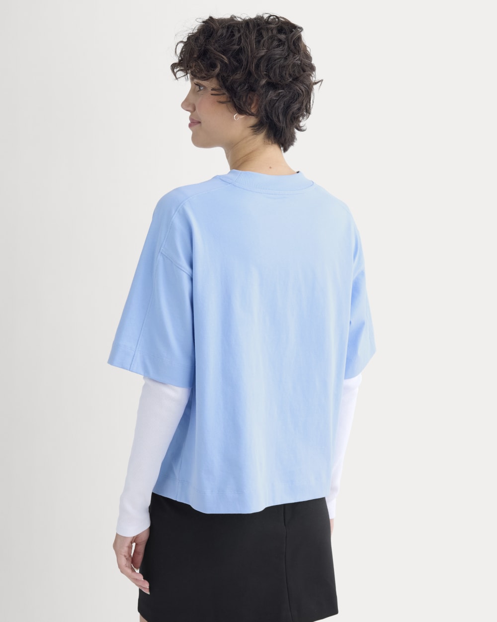 Oversized Seamed Tee | Open Air Blue - Image 5
