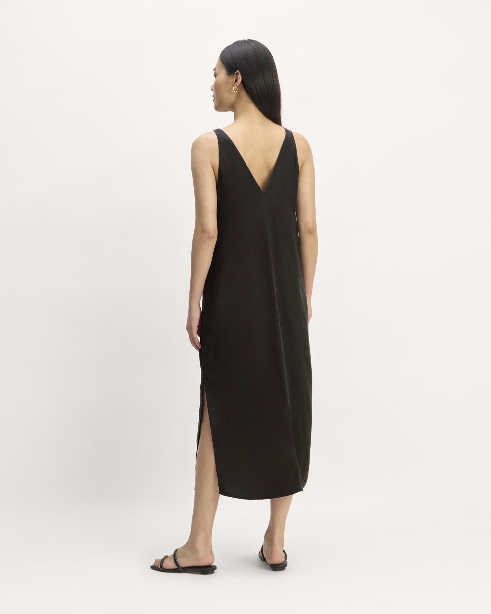 The TENCEL™ Midi Slip Dress | Black - Image 6