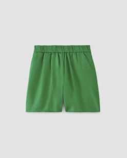 Alternative view of The Linen Easy Short | Grass Green