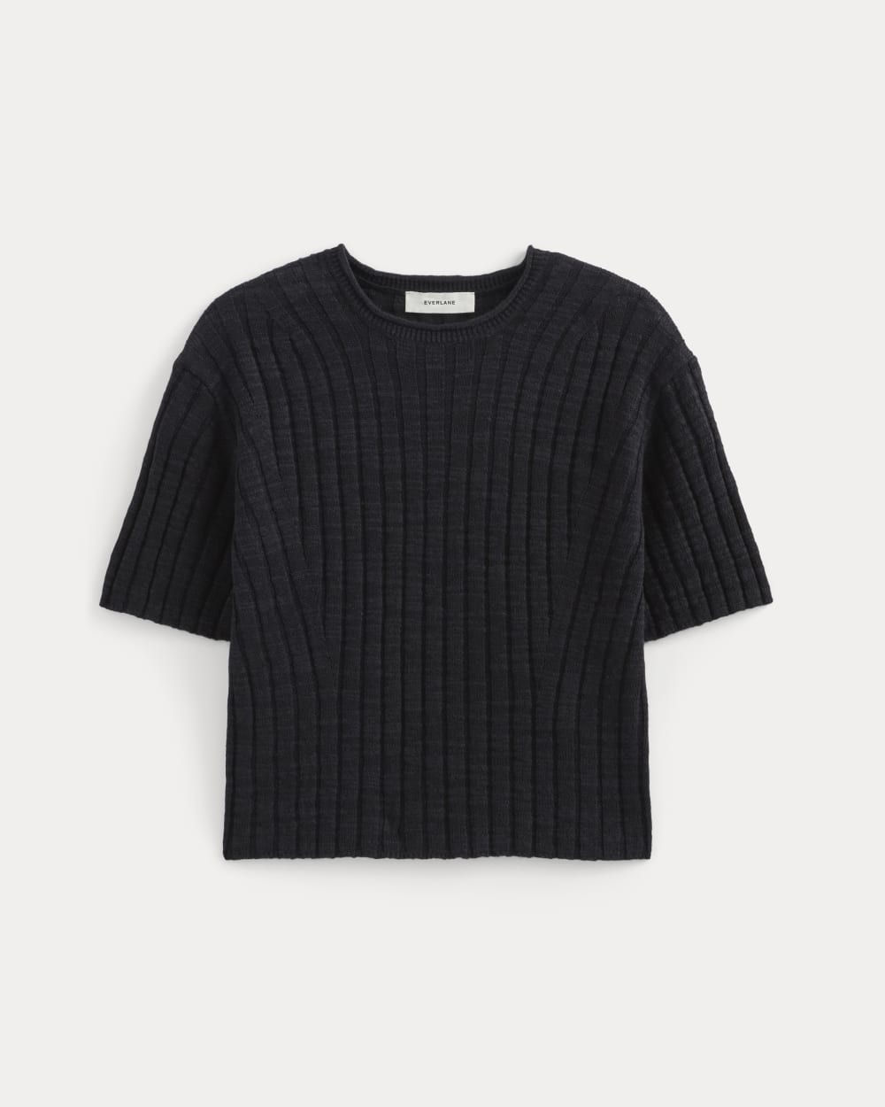 The Oversized Tee in Cotton Linen | Black - Image 2