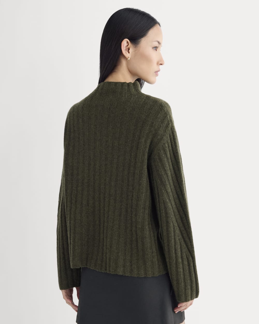 Funnel-Neck Sweater in Wool Cashmere | Heather Beech - Image 6