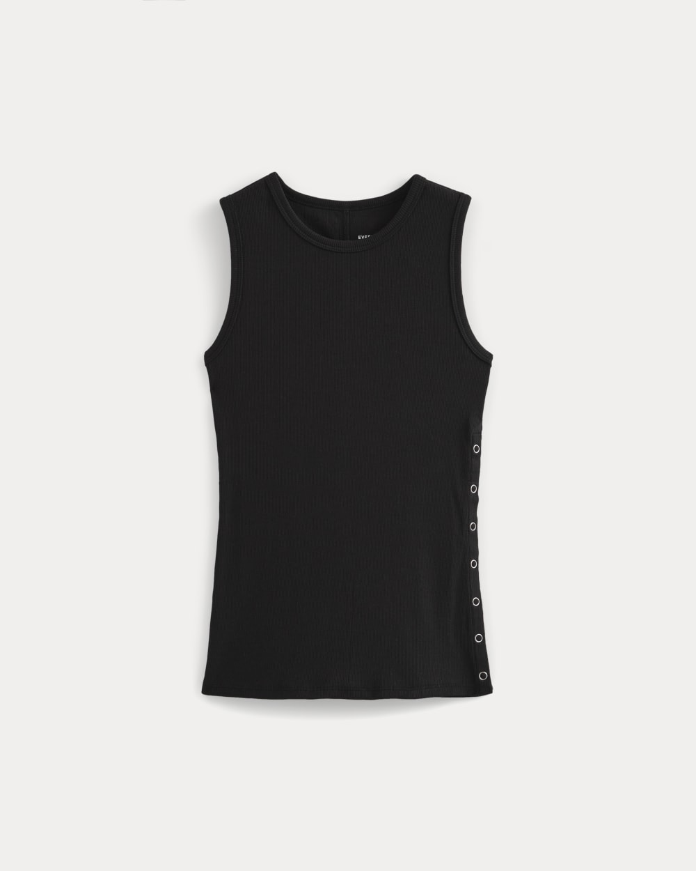 Luxe Rib Side Snap Tank | Black - Image 2