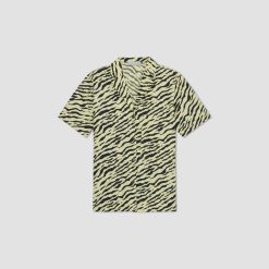 Alternative view of The Poplin Shirt | Pale Yellow Tiger Stripe