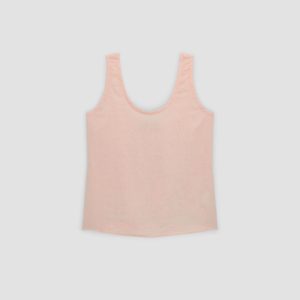 Alternative view of The Scoop Tank in Linen | Petal Pink