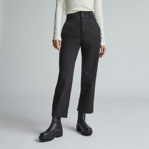 Alternative view of The Organic Straight-Leg Pant | Black