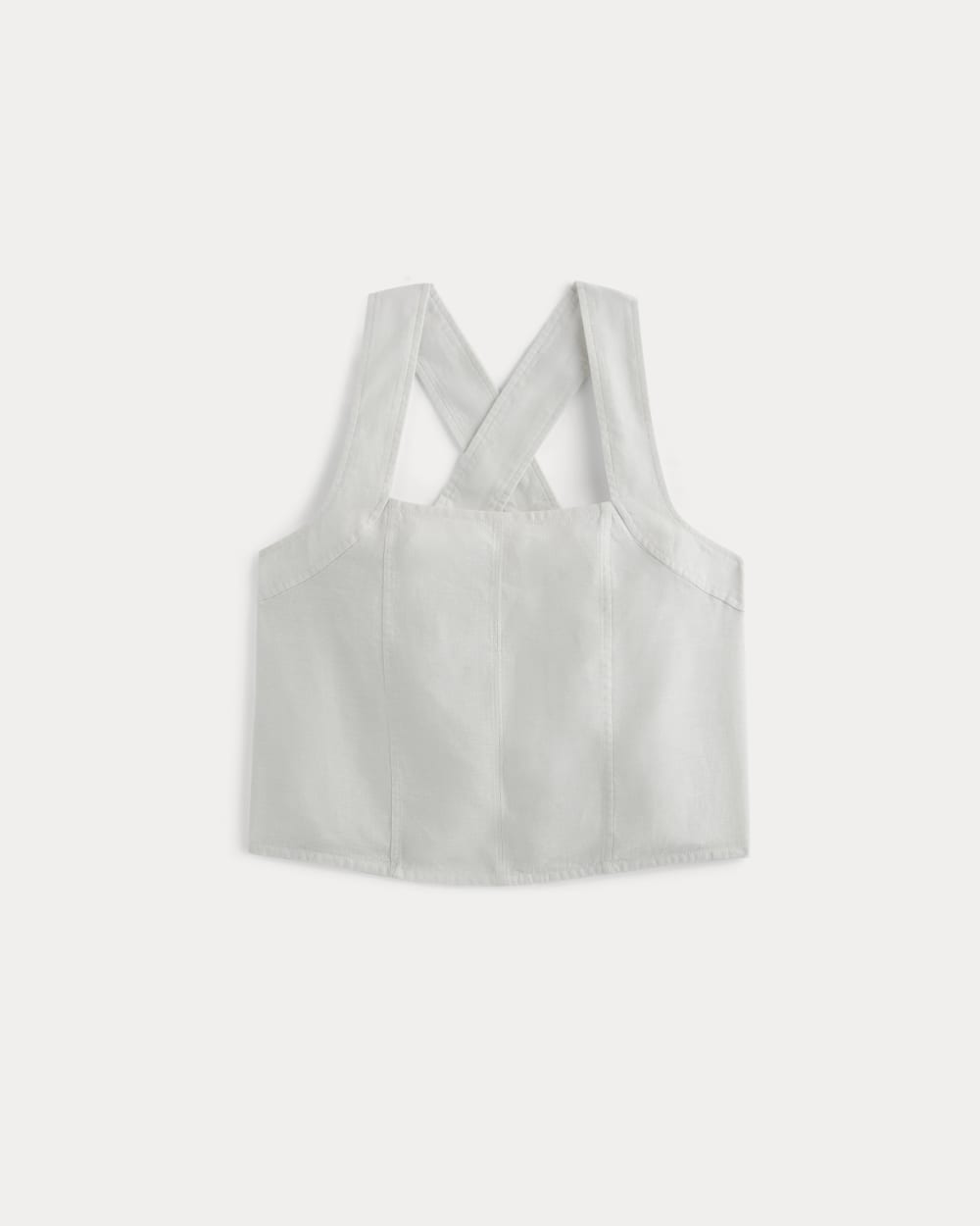 The Crossback Tank in Linen | Natural Chambray - Image 2