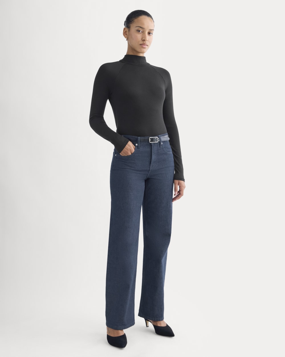 Tie-Neck Top in Butterluxe | Black - Image 4