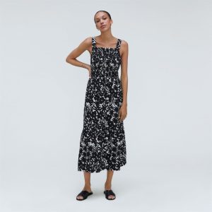 Alternative view of The Smock Dress | Black / Canvas Floral