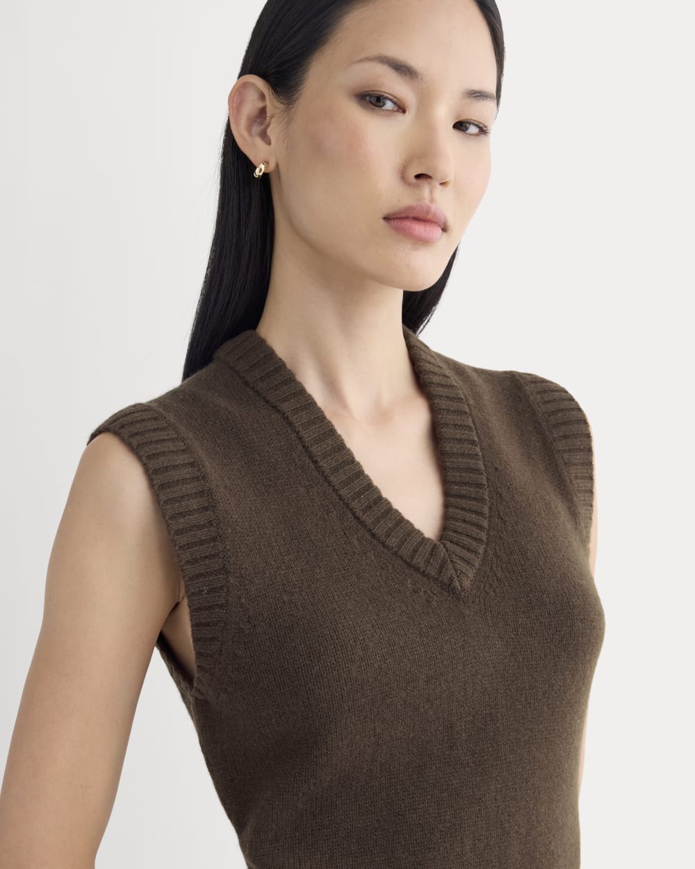 Sweater Mini Dress in Luxe Merino | Coffee Bean - Image 3