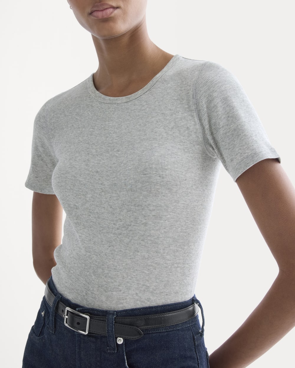 The Luxe Rib Crew | Classic Heather Grey - Image 4