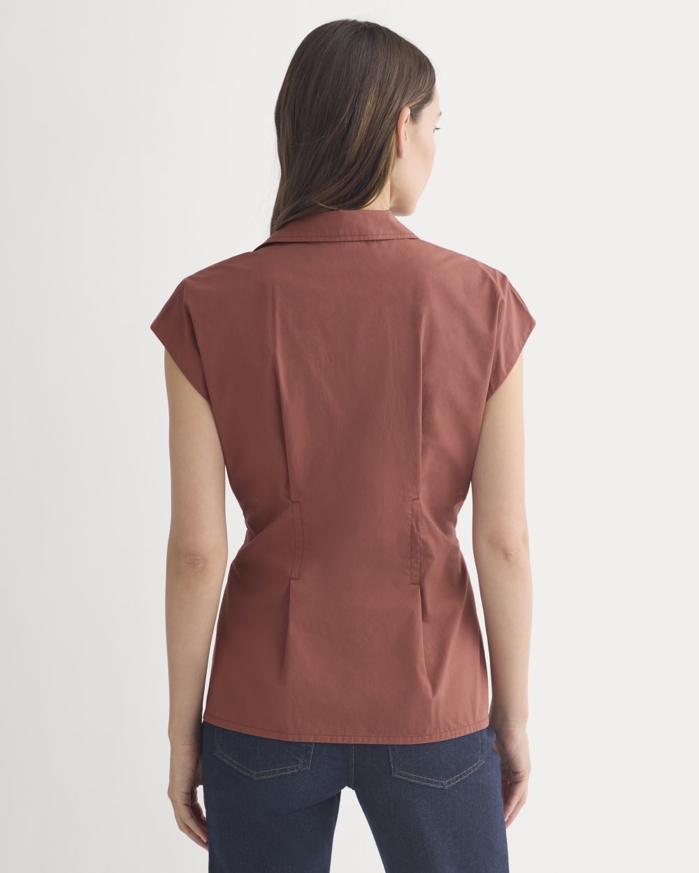 Muscle Shirt in Lightweight Cotton | Henna Red - Image 4