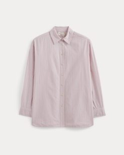 Alternative view of The Boyfriend Shirt in Ultrasoft Cotton | Pink / White