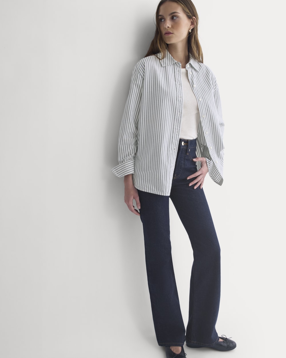 Everyday Oxford Shirt | Bone/Navy - Image 4