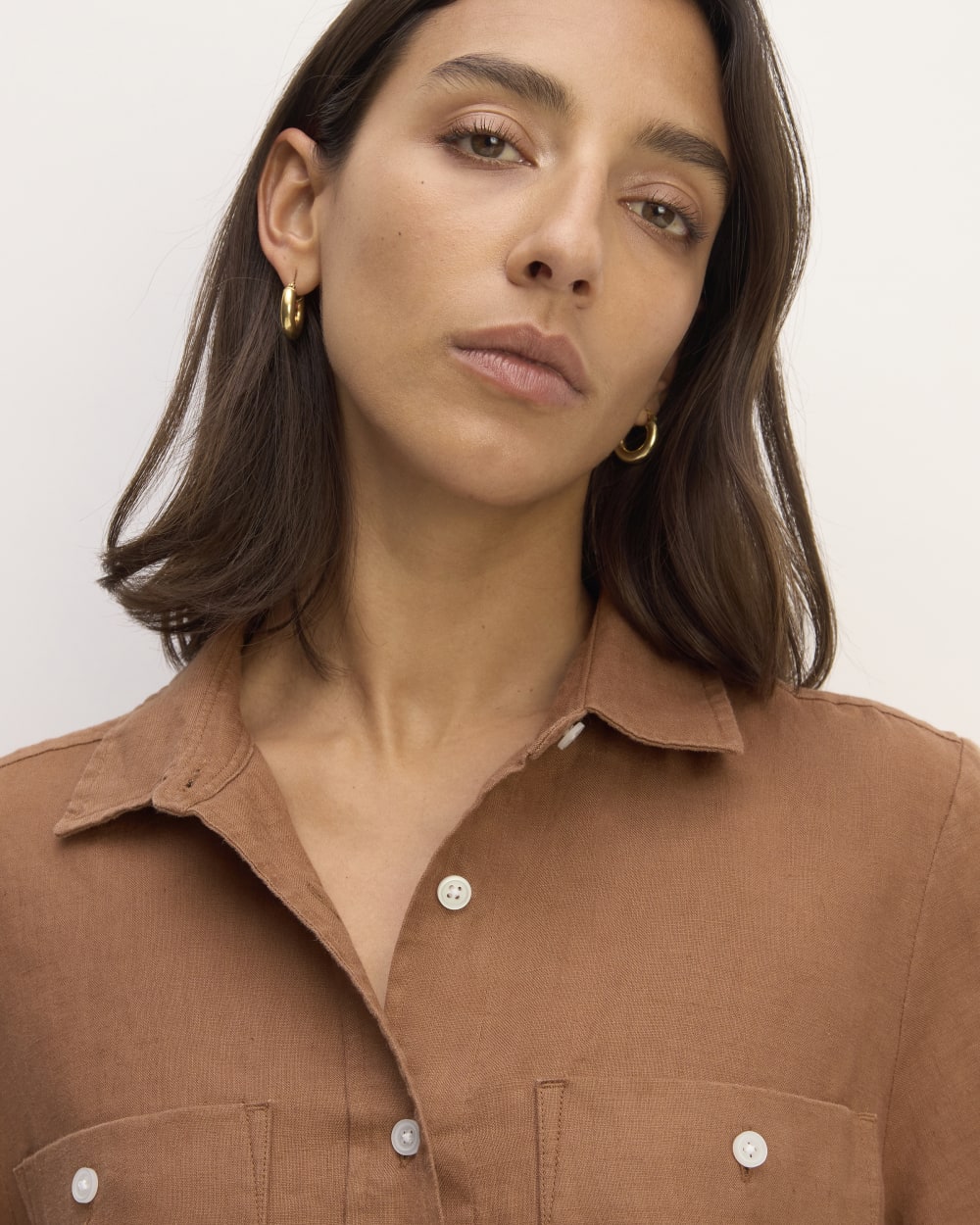 The Daytripper Dress in Linen | Carob Brown - Image 4