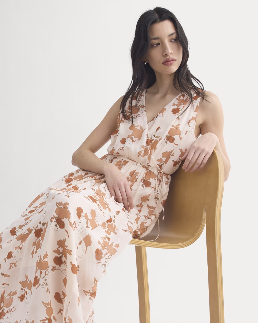 Maxi Dress in Silk Georgette | Soft Floral - Image 3
