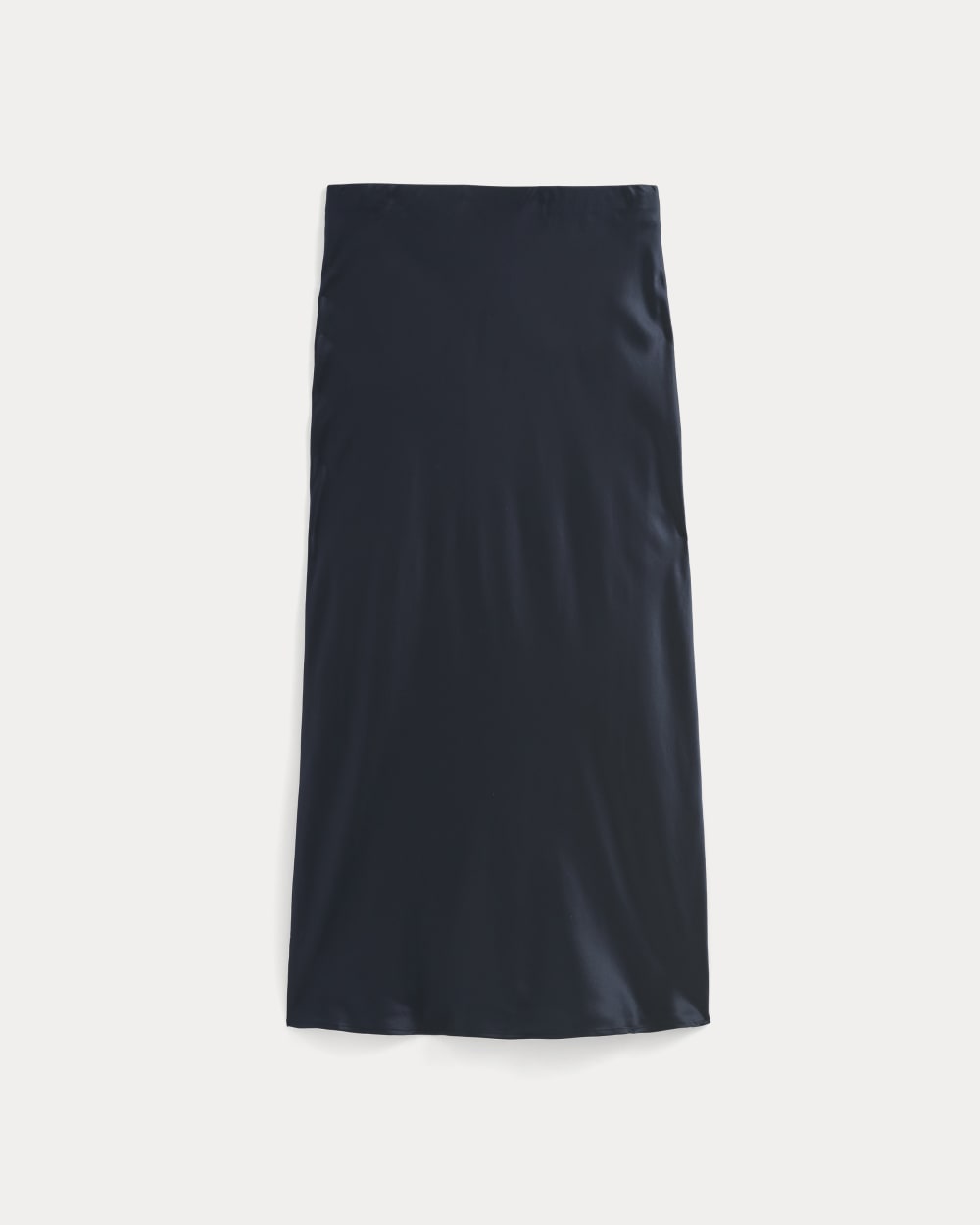Slip Skirt in Silk Charmeuse | Navy - Image 2