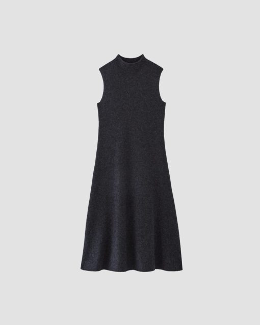 Alternative view of The Cozy-Stretch Sleeveless Midi Dress | Charcoal