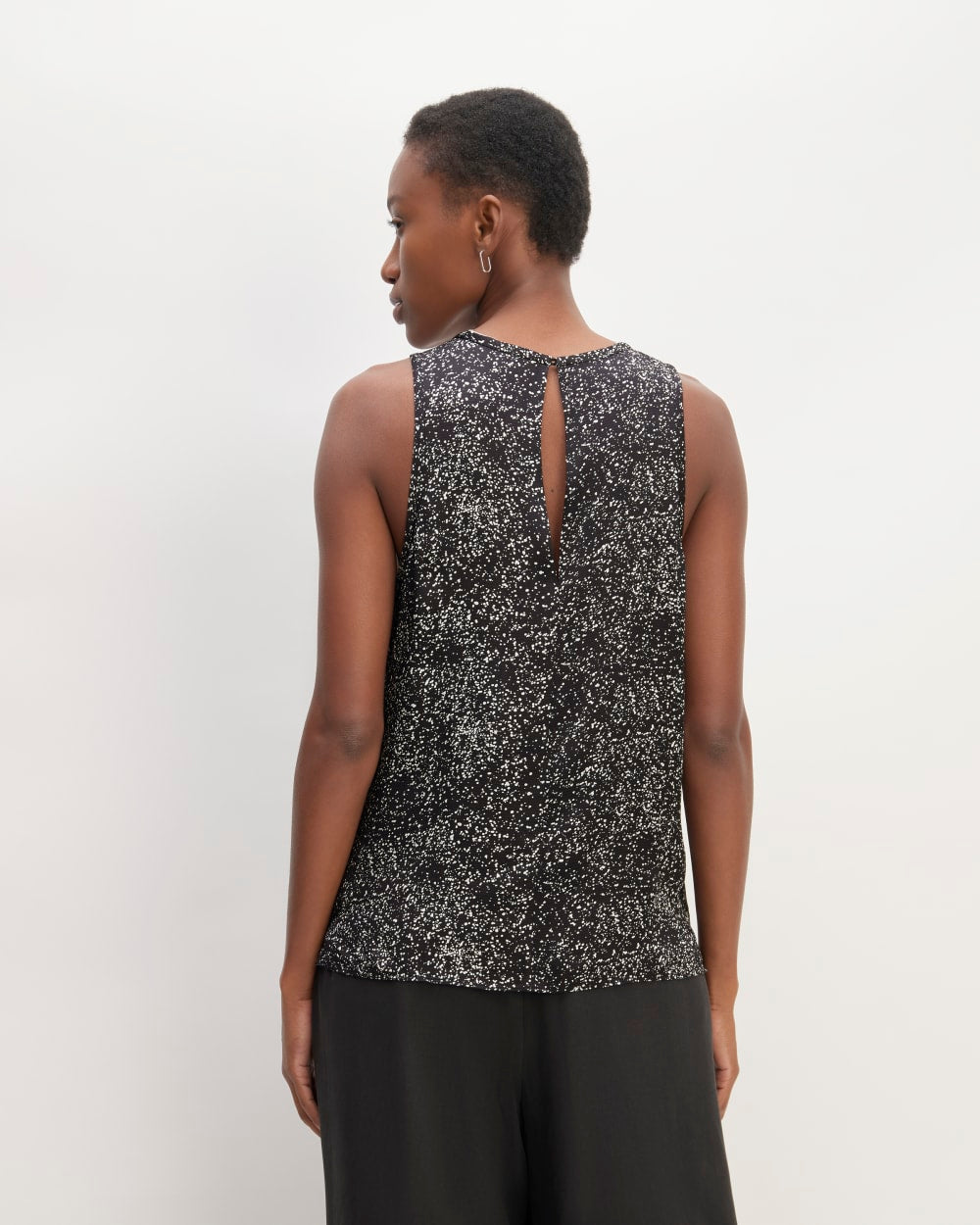 The Satin Racerback Top | Black Moonsplatter - Image 6