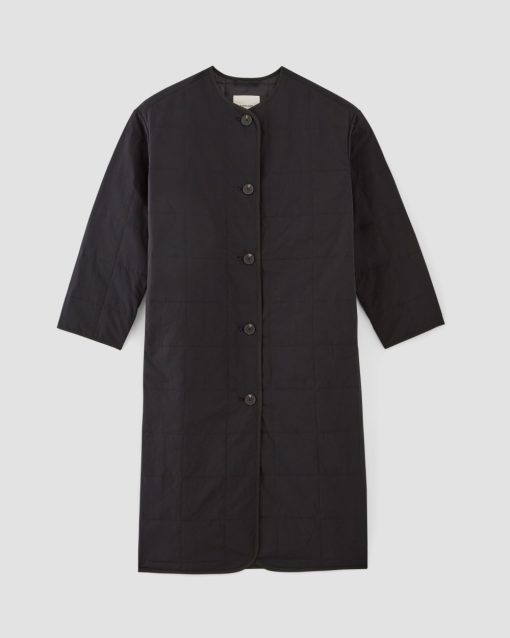 Alternative view of The ReNew Quilted Long Liner | Black