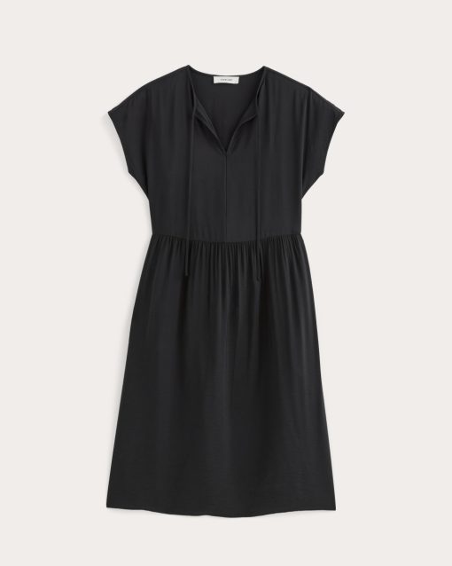 Alternative view of The Midi Dress in SoftLuxe | Black