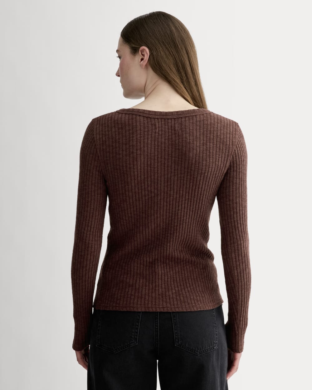 The Cozy Rib Henley | Dark Mahogany - Image 5