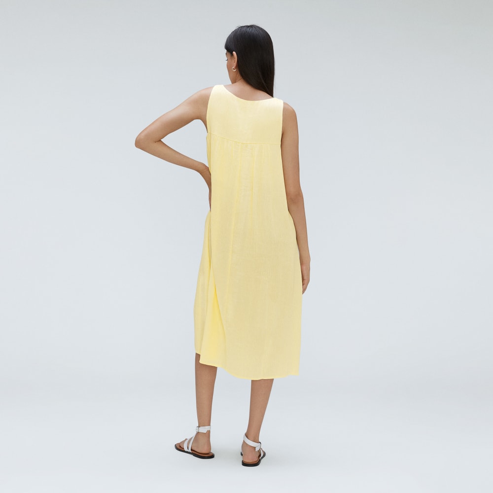 The Naia™ Ripple Tank Dress | Pastel Yellow - Image 3