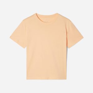 Alternative view of The Box-Cut Tee in Essential Cotton | Apricot | No Pocket
