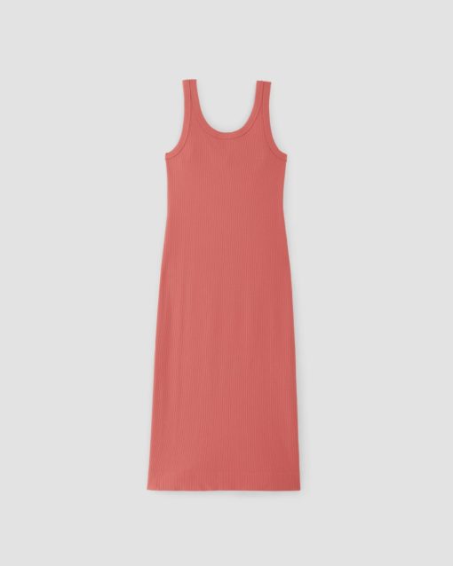 Alternative view of The '90s Rib Dress | Coral