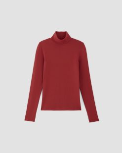 Alternative view of The Luxe Rib Turtleneck | Haute Red