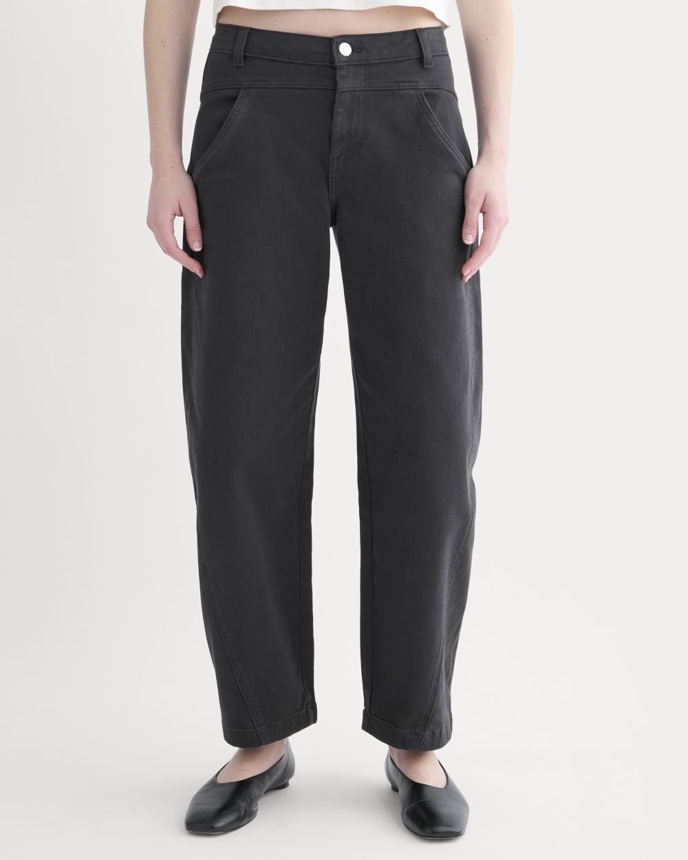 Double-Stitch Barrel Pant | Black - Image 3