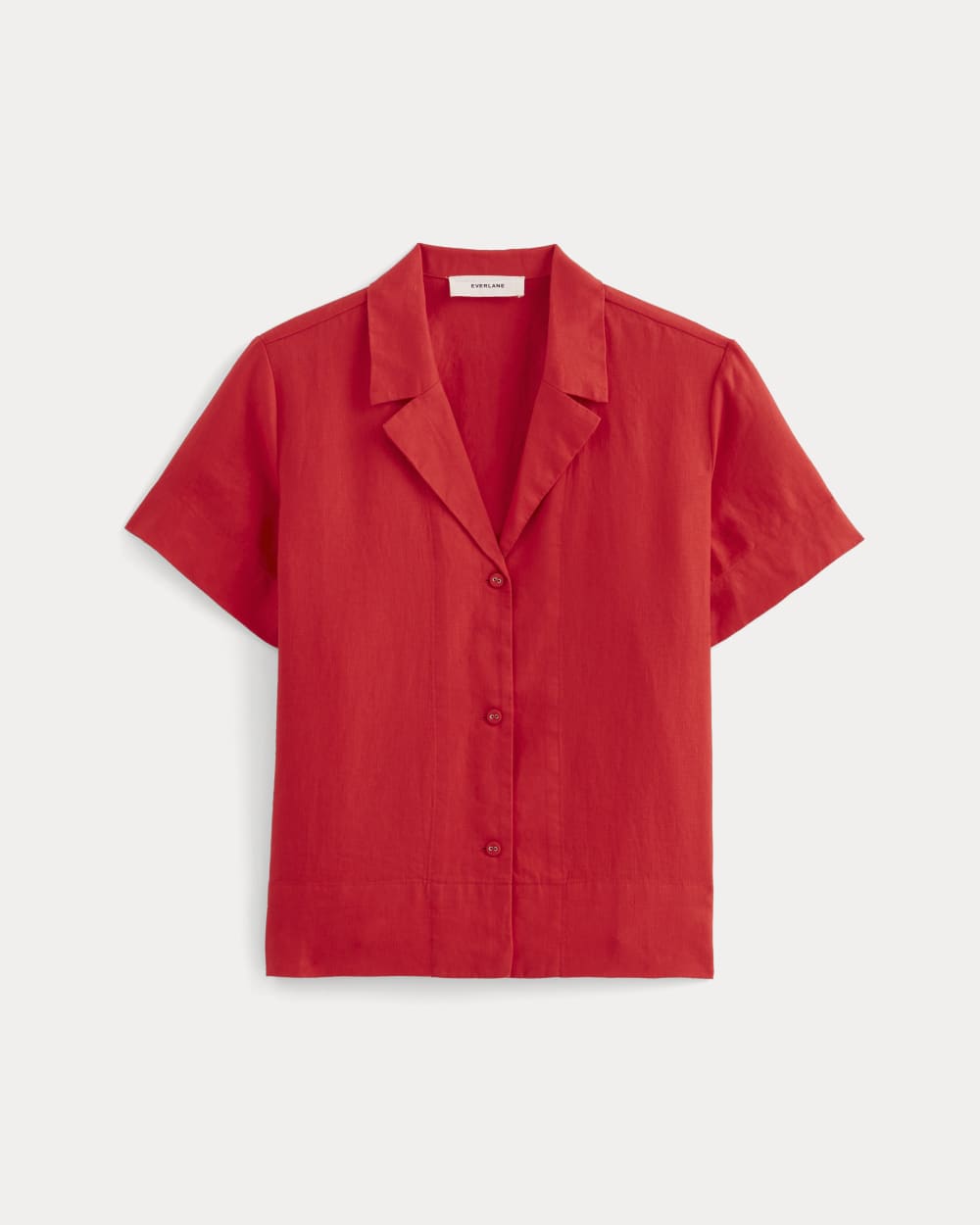 The Notch Shirt in Linen | Classic Red - Image 2