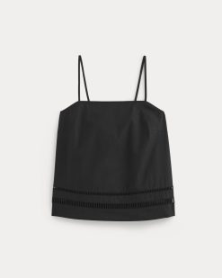 Alternative view of The Lace Trim Tank | Black