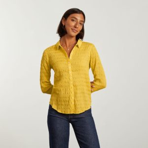Alternative view of The Button Smock Top | Super Lemon