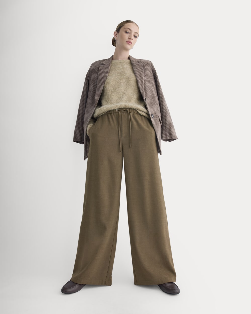 The Pull-On Trouser in Tailor Twill | Heathered Cocoa - Image 8