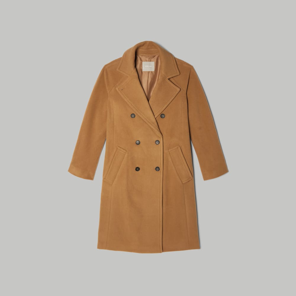 The Italian ReWool® Long Peacoat | Camel - Image 2