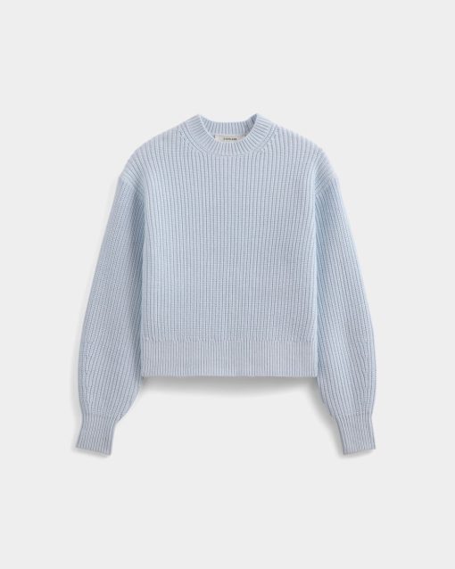 Alternative view of Cropped Ribbed Crew in Everyday Cotton | Skywriting