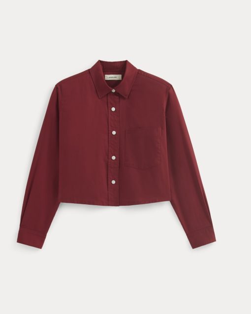 Alternative view of The Way-Short Shirt in Silky Cotton | Merlot