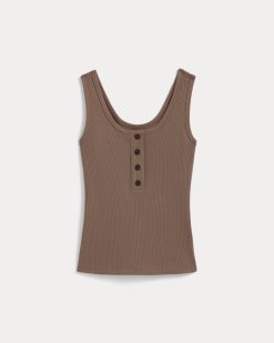 Alternative view of The Selfie Henley Tank | Mocha